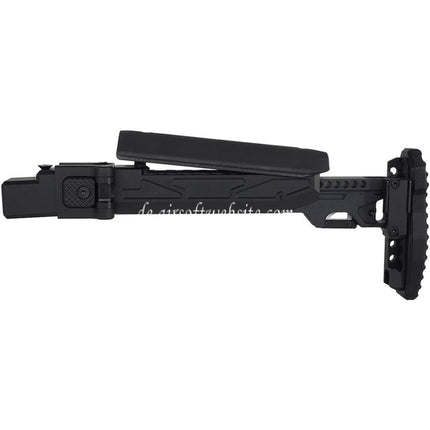 5KU KPYK Teleskop Klappschaft mit Cheek Riser Geeignet für GHK AKM V2 Serie GBB Gewehre Schwarz