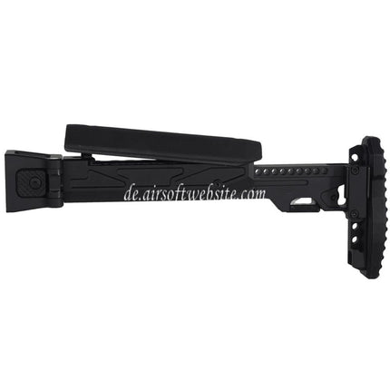 5KU KPYK Teleskop Klappschaft mit Cheek Riser Geeignet für Tokyo Marui AKM Serie GBB Gewehre Schwarz