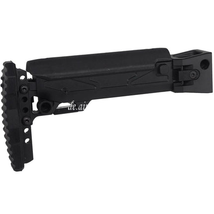5KU KPYK Teleskop Klappschaft mit Cheek Riser Geeignet für Tokyo Marui AKM Serie GBB Gewehre Schwarz