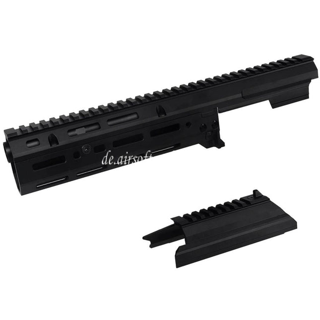 5KU 340mm MK3 Monolithic 1913 20mm M-LOK Obere Handschutz Schienen System Set Geeignet für CYMA AK105 AKM AK Serie AEG Gewehre Airsoft Schwarz