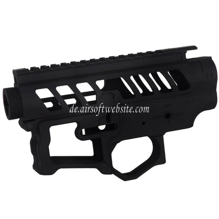 APS UDR-15-3G Metallgehäuse Oberer Unterer Empfänger Geeignet für EMG F1 Firearms APS M4 M16 Serie AEG Gewehre Airsoft Schwarz