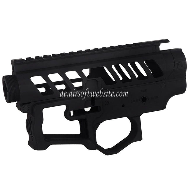 APS UDR-15-3G Metallgehäuse Oberer Unterer Empfänger Geeignet für EMG F1 Firearms APS M4 M16 Serie AEG Gewehre Airsoft Schwarz