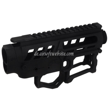 APS UDR-15-3G Metallgehäuse Oberer Unterer Empfänger Geeignet für EMG F1 Firearms APS M4 M16 Serie AEG Gewehre Airsoft Schwarz