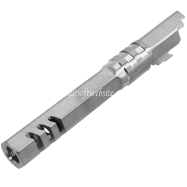 5KU 5 Zoll Edelstahl Hexagon Außenlauf +11mm CW Im Uhrzeigersinn Geeignet für Armorer Works WE (WE-TECH) Tokyo Marui Hi-Capa 5.1 Serie GBB Pistolen Airsoft