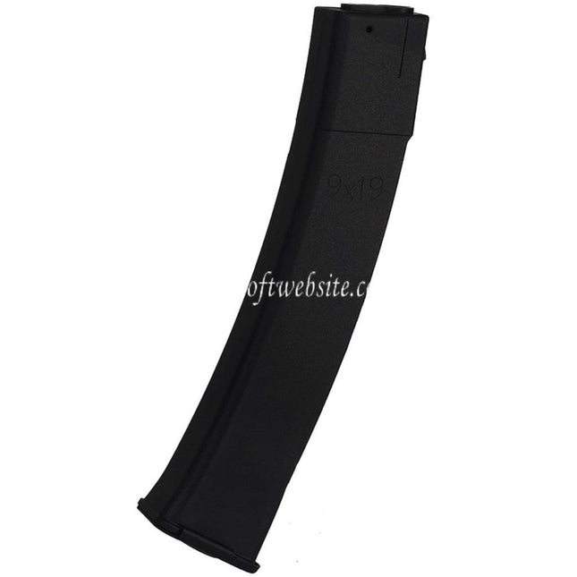 WELL PRO 30/80rd Polymer Mid-Cap Magazin Geeignet für WE06 PPK-20 Serie SMG AEG Gewehre Airsoft Schwarz