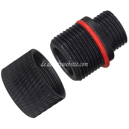 Airsoft Website Lauf Schalldämpfer Kompensator Adapter mit Laufmantel Gewindeschutz Typ-1 Geeignet für KSC M9 / WE Pistolen +11mm CW Gewinde im Uhrzeigersinn -14mm CCW Gewinde gegen den Uhrzeigersinn