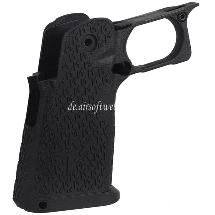 ARMY ARMAMENT Kompakt Geriffelter Griff Geeignet für R612 EMG Staccato C2 Hi-Capa Serie GBB Pistolen Schwarz