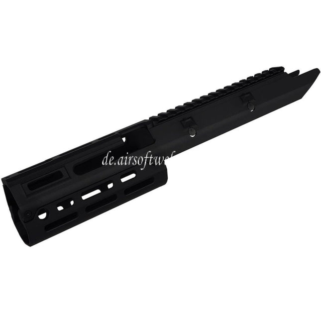 5KU 350mm Monolithic M-LOK Handschutz Schienen System Set Geeignet für Tokyo Marui Next Gen. MP5 AEG / VFC MP5 GBB Gewehre Airsoft Schwarz