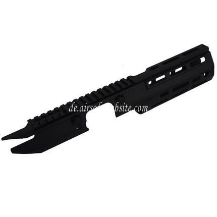 5KU 350mm Monolithic M-LOK Handschutz Schienen System Set Geeignet für Tokyo Marui Next Gen. MP5 AEG / VFC MP5 GBB Gewehre Airsoft Schwarz