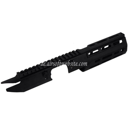 5KU CNC Aluminum 350mm M-LOK Handschutz Schienen System mit Chargement Poignée Geeignet für CYMA M5 MP5K PDW Serie AEG Gewehre Airsoft Schwarz