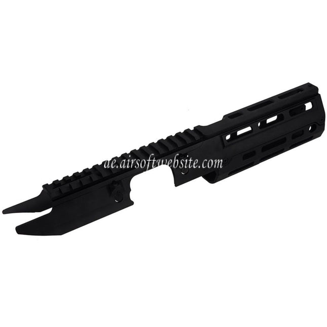 5KU CNC Aluminum 350mm M-LOK Handschutz Schienen System mit Chargement Poignée Geeignet für CYMA M5 MP5K PDW Serie AEG Gewehre Airsoft Schwarz