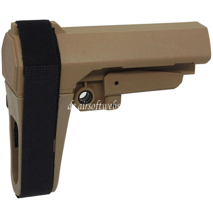 DOUBLE BELL Minimalist SBA3 Stabilisierende Stütze Schaft Geeignet für AR M4 M16 Serie AEG Gewehre Airsoft