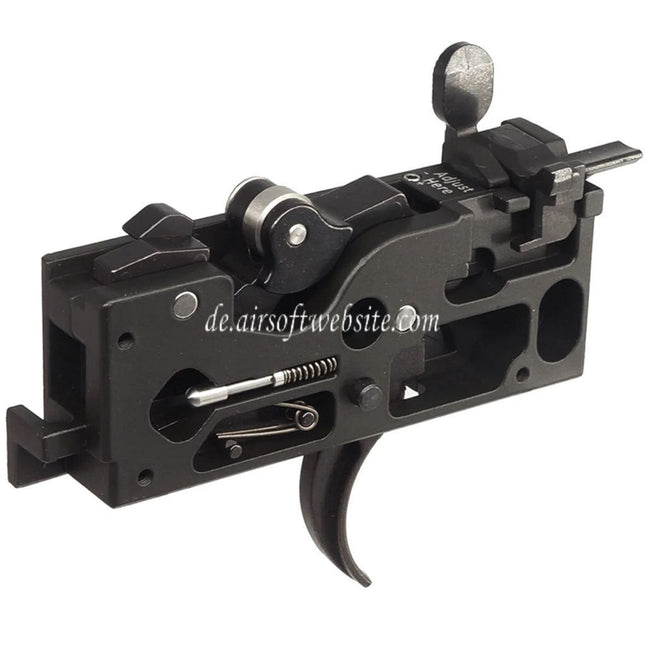CYMA CNC Edelstahl Verschlussträger mit Einstellbar Abzug Box Geeignet für CGS AR M4 Serie GBB Gewehre Airsoft