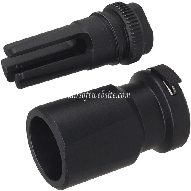 E&C Blackout 51T 3-polig Feuerdämpfer mit Blast Diverter Geeignet für -14mm CCW Gewinde gegen den Uhrzeigersinn