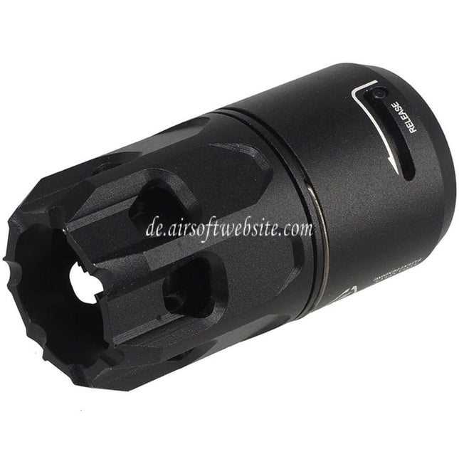 E&C King Comp Feuerdämpfer mit QD Oppressor Blast Diverter Geeignet für -14mm CCW Gewinde gegen den Uhrzeigersinn