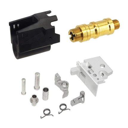 5KU CNC Aluminum Matrix Stil Äußerer Lauf Mittlerer Rahmen Schlitten Set Geeignet für Tokyo Marui Hi-Capa Serie GBB Pistolen Airsoft