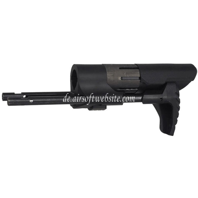 E&C PDW Schaft Geeignet für AR M4 M16 Serie AEG Gewehre Airsoft Schwarz