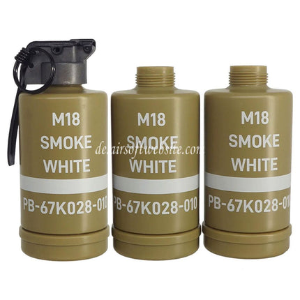 APS HAKKOTSU 3pcs Thunder B Co2 Schallgranate M18 Rauch weiße Hülse Flasche mit Kern