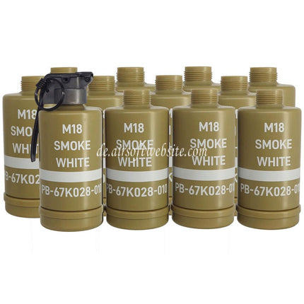 APS HAKKOTSU 12pcs Thunder B Co2 Schallgranate M18 Rauch weiße Hülse Flasche mit Kern