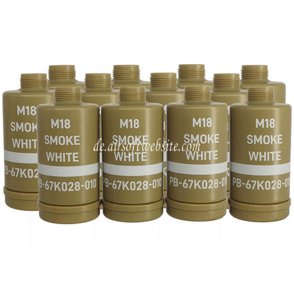APS HAKKOTSU 12pcs Thunder B Co2 Schallgranate M18 Rauch weiße Hülse Flasche