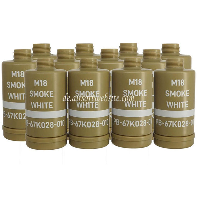 APS HAKKOTSU 12pcs Thunder B Co2 Schallgranate M18 Rauch weiße Hülse Flasche