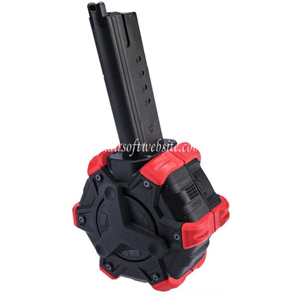 Armorer Works AW Custom 350rd Gas Adaptive Trommelmagazin Geeignet für Armorer Works AW / WE (WE-TECH) Desert Eagle GBB Pistolen Airsoft