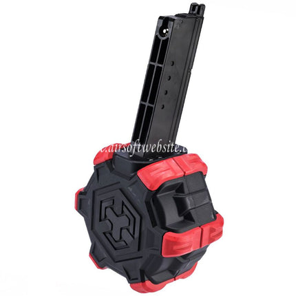 Armorer Works AW Custom 350rd Gas Adaptive Trommelmagazin Geeignet für Armorer Works AW / WE (WE-TECH) Desert Eagle GBB Pistolen Airsoft