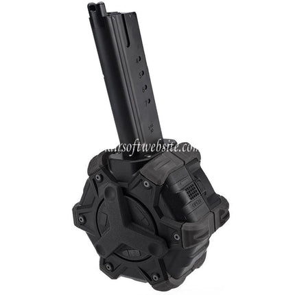 Armorer Works AW Custom 350rd Gas Adaptive Trommelmagazin Geeignet für Armorer Works AW / WE (WE-TECH) Desert Eagle GBB Pistolen Airsoft