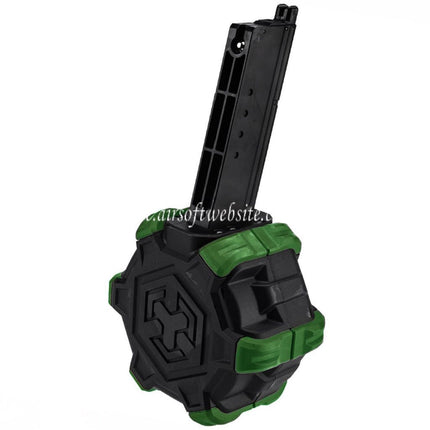 Armorer Works AW Custom 350rd Gas Adaptive Trommelmagazin Geeignet für Armorer Works AW / WE (WE-TECH) Desert Eagle GBB Pistolen Airsoft