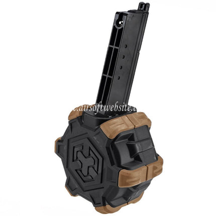 Armorer Works AW Custom 350rd Gas Adaptive Trommelmagazin Geeignet für Armorer Works AW / WE (WE-TECH) Desert Eagle GBB Pistolen Airsoft