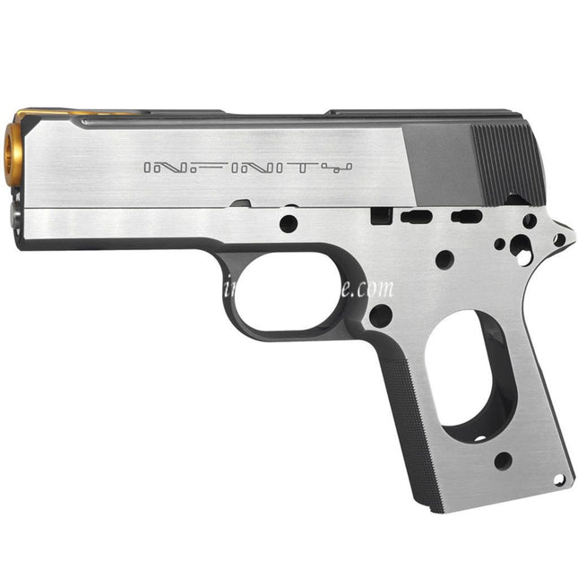 Bomber Airsoft CNC Aluminum SVI Infinity Tiki Stil Lauf Schlitten Rahmen Kit Set Geeignet für Tokyo Marui V10 Serie GBB Pistolen Silber