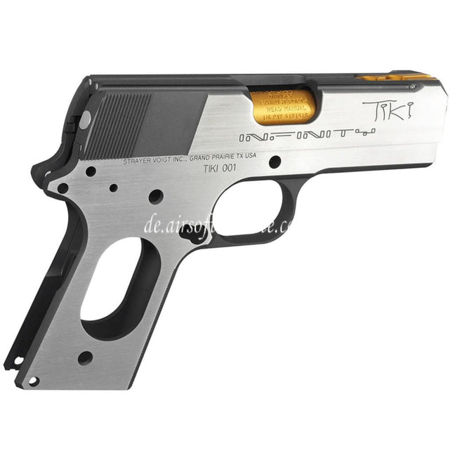 Bomber Airsoft CNC Aluminum SVI Infinity Tiki Stil Lauf Schlitten Rahmen Kit Set Geeignet für Tokyo Marui V10 Serie GBB Pistolen Silber