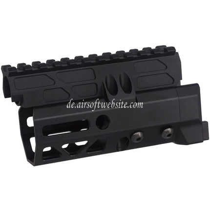 5KU 4.7 Zoll MMS Stil M-Lok Handschutz Schienen System Geeignet für CYMA D-BOYS AKS-74U Serie AEG Gewehre Airsoft Schwarz