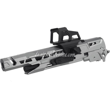 5KU CNC Aluminum EX-02 Lauf Schlitten Mitte Rahmen Kit Komplett Set Geeignet für Tokyo Marui Hi-Capa Serie GBB Pistolen Airsoft
