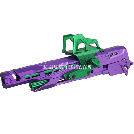 5KU CNC Aluminum EX-02 Lauf Schlitten Mitte Rahmen Kit Komplett Set Geeignet für Tokyo Marui Hi-Capa Serie GBB Pistolen Airsoft