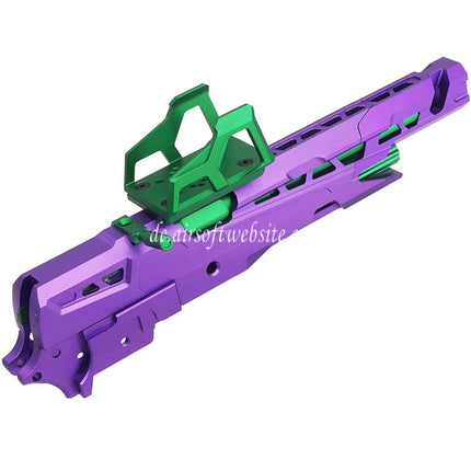 5KU CNC Aluminum EX-02 Lauf Schlitten Mitte Rahmen Kit Komplett Set Geeignet für Tokyo Marui Hi-Capa Serie GBB Pistolen Airsoft