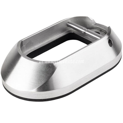 Revanchist Airsoft Edelstahl Magwell XL Geeignet für Tokyo Marui Hi-Capa Serie GBB Pistolen Polymer Griff Silber