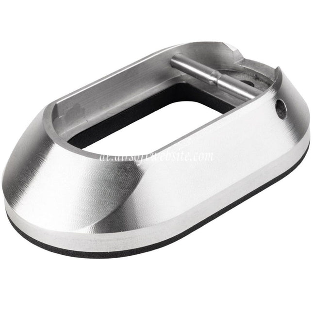 Revanchist Airsoft Edelstahl Magwell XL Geeignet für Tokyo Marui Hi-Capa Serie GBB Pistolen Polymer Griff Silber