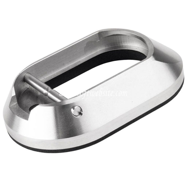 Revanchist Airsoft Edelstahl Magwell XL Geeignet für Tokyo Marui Hi-Capa Serie GBB Pistolen Polymer Griff Silber