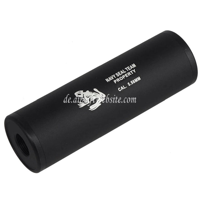 CYMA 108mm x 35mm Navy Seal Stil Schalldämpfers Geeignet für -14mm CCW gegen den Uhrzeigersinn / +14mm CW Gewinde im Uhrzeigersinn