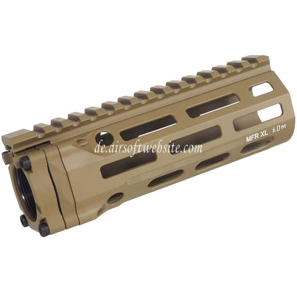 E&C MFR XL 6.0 Zoll M-Lok Handschutz Schienen System Geeignet für AR M4 M16 Serie AEG Gewehre Airsoft