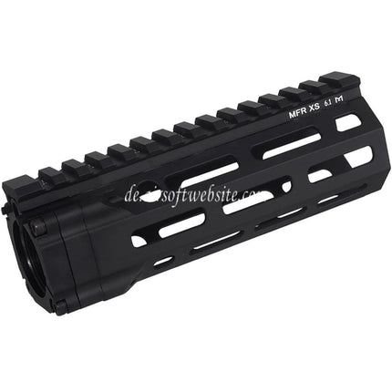E&C MFR XS 6.1 Zoll M-Lok Handschutz Schienen System Geeignet für AR M4 M16 Serie AEG Gewehre Airsoft Schwarz