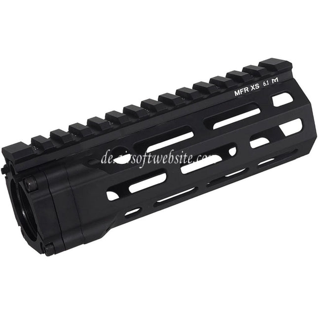E&C MFR XS 6.1 Zoll M-Lok Handschutz Schienen System Geeignet für AR M4 M16 Serie AEG Gewehre Airsoft Schwarz