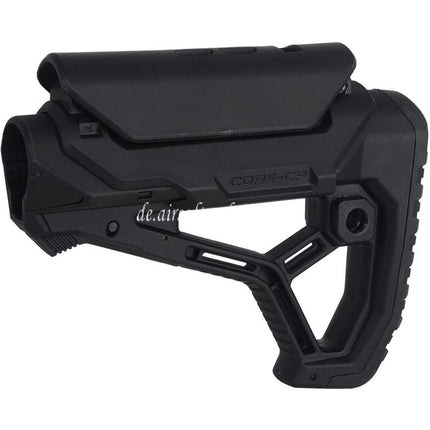 E&C GL-CORE CP Stil Einziehbarer Schaft Geeignet für AR M4 M16 Serie AEG Gewehre Airsoft Schwarz