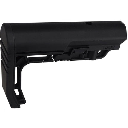 E&C BMSMIL Stil Minimalist Einziehbarer Schaft Geeignet für AR M4 M16 Serie AEG Gewehre Airsoft Schwarz