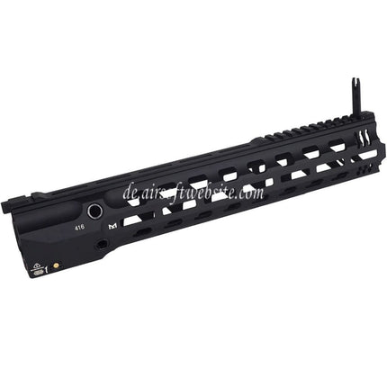 E&C GRIDLOK Stil Lightspeed 14.5 Zoll Komplette M-Lok Handschutz Schienen System Geeignet für E&C 416 Serie AEG Gewehre Airsoft Schwarz