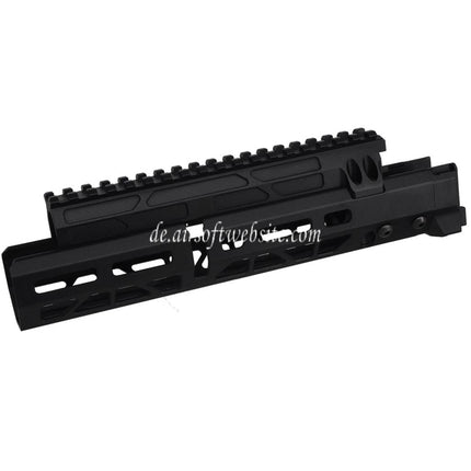 5KU 10.1 Zoll MMS Stil M-Lok Handschutz Schienen System Geeignet für CYMA AKM AK74 AK105 Serie AEG Gewehre Airsoft Schwarz