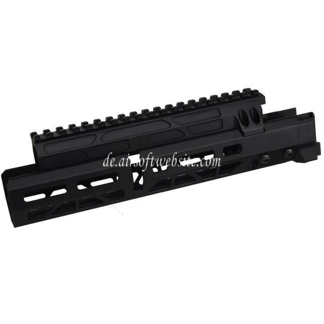 5KU 10.1 Zoll MMS Stil M-Lok Handschutz Schienen System Geeignet für CYMA AKM AK74 AK105 Serie AEG Gewehre Airsoft Schwarz