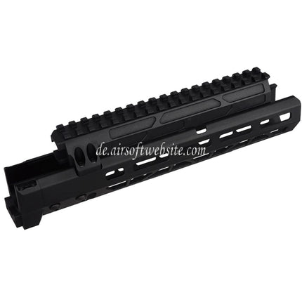 5KU 10.1 Zoll MMS Stil M-Lok Handschutz Schienen System Geeignet für CYMA AKM AK74 AK105 Serie AEG Gewehre Airsoft Schwarz