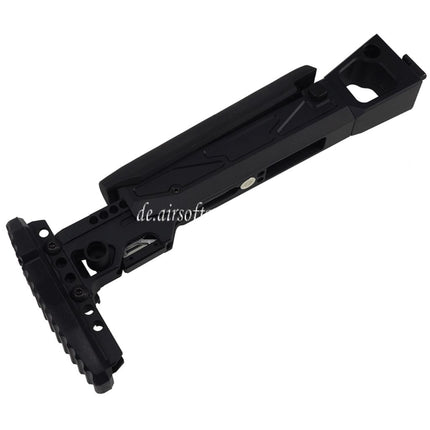 5KU KPYK Teleskop Klappschaft mit Cheek Riser Geeignet für GHK AKM V3 Serie GBB Gewehre Schwarz